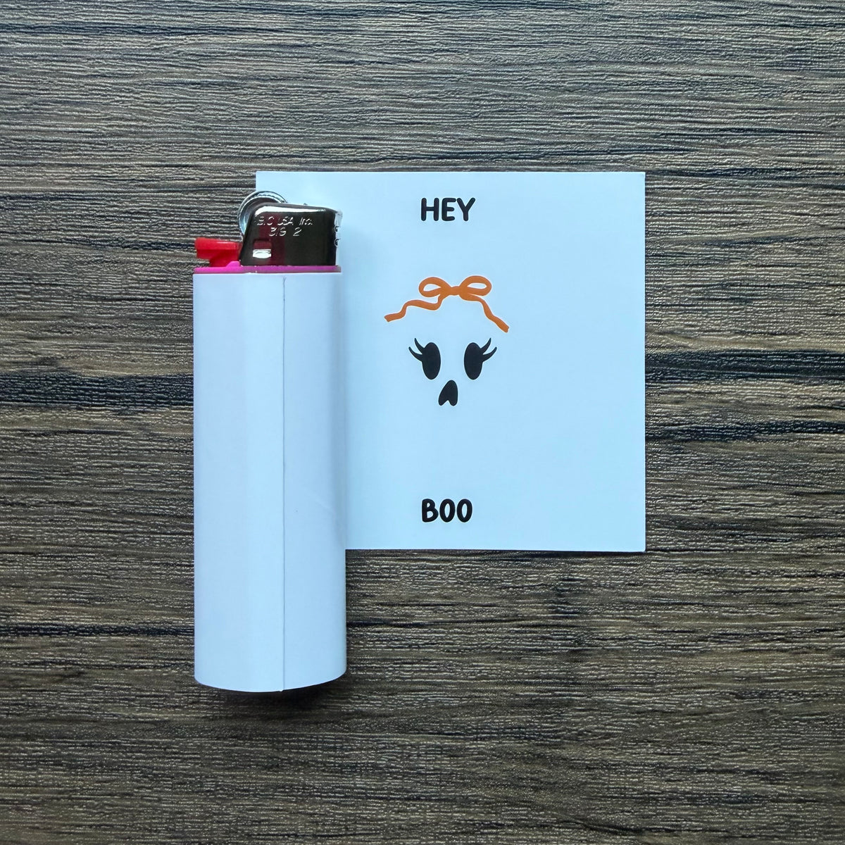 Hey Boo Ghost Lighter Sticker