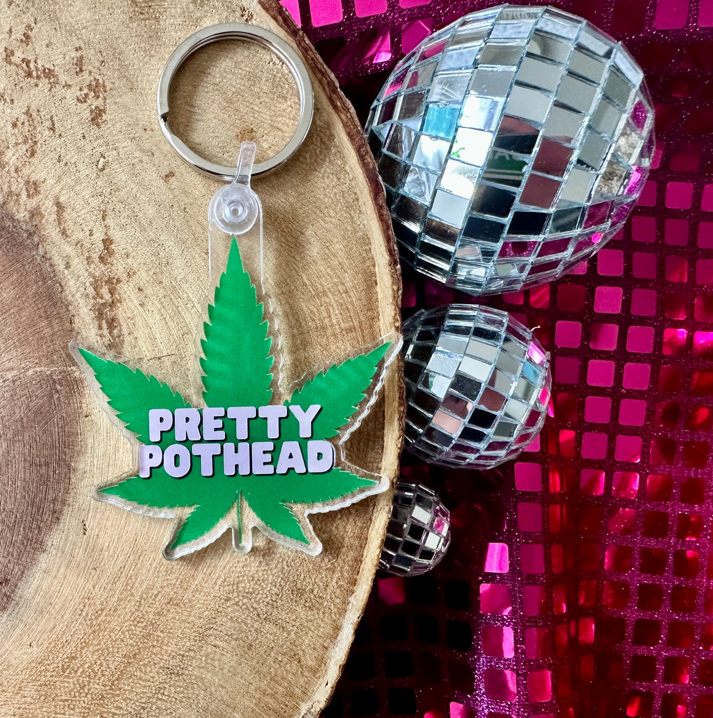 PRETTY POTHEAD KEYCHAIN