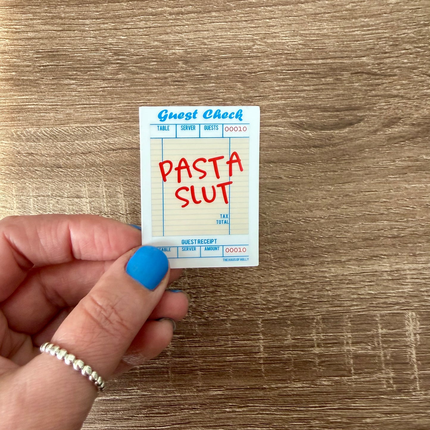 Pasta Slut Guest Check Sticker