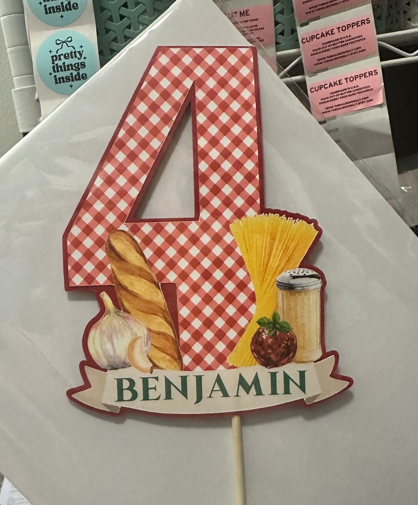 Italian Birthday Cake Topper