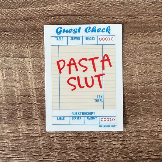 Pasta Slut Guest Check Sticker