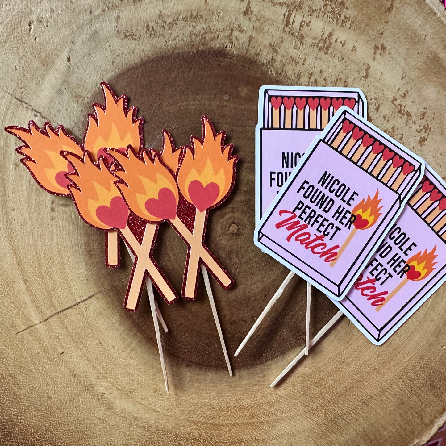 Perfect Match Cupcake Toppers