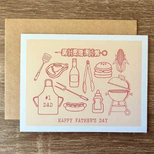 No. 1 Dad BBQ Father’s Day Card