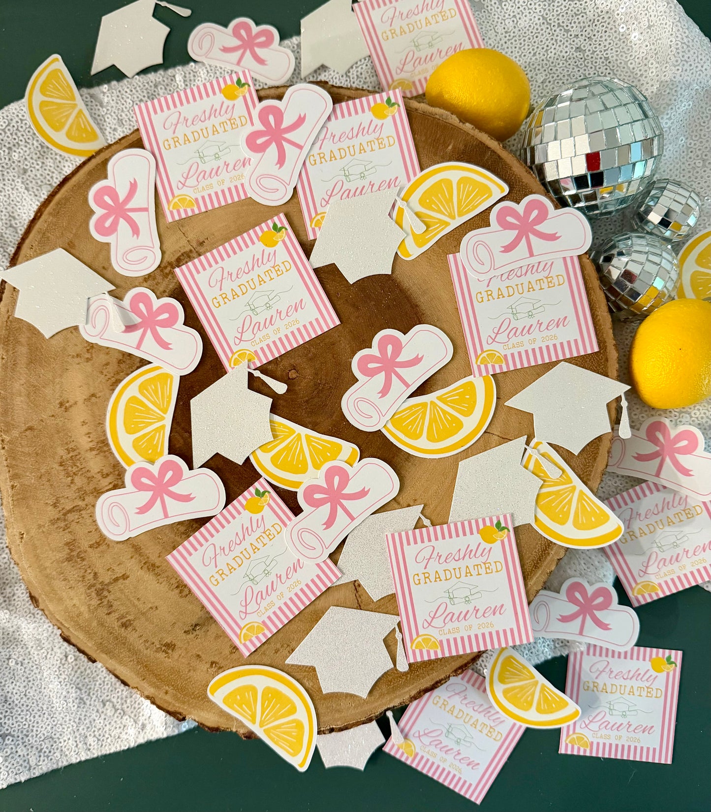 40 Pieces Freshly Graduated Lemon Confetti