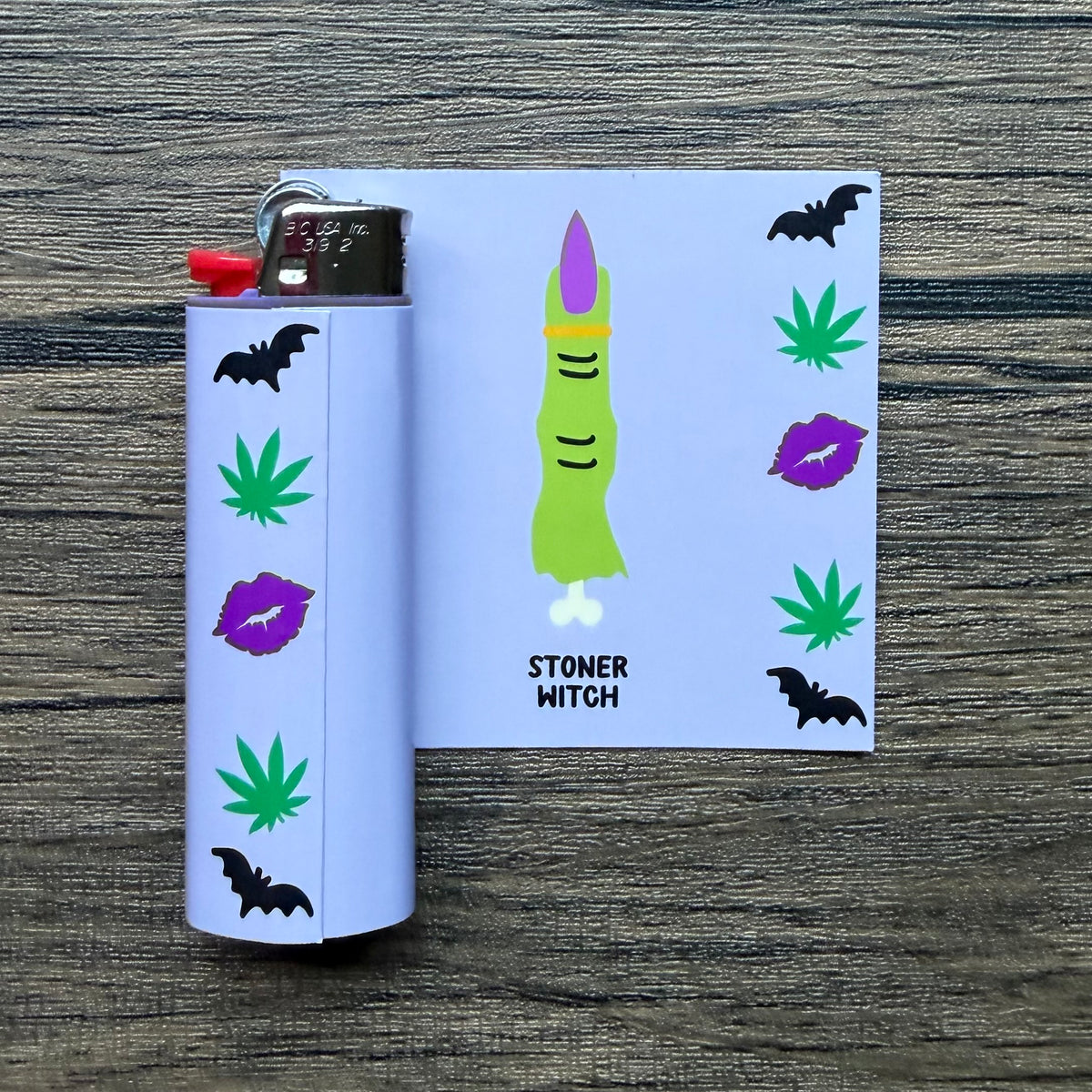 Stoner Witch Lighter Sticker