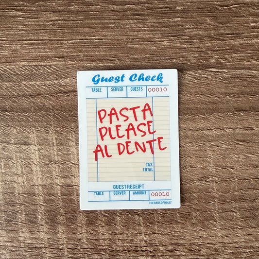 Pasta Please Guest Check Sticker