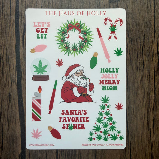 Santa's Favorite Stoner Sticker Sheet