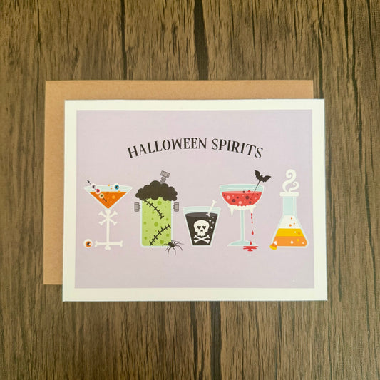 Halloween Spirits Cocktail Card