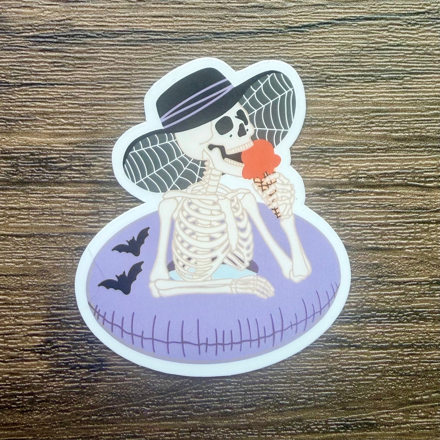 Skeleton Ice Cream Sticker