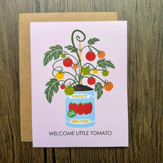 Welcome Little Tomato New Baby Card