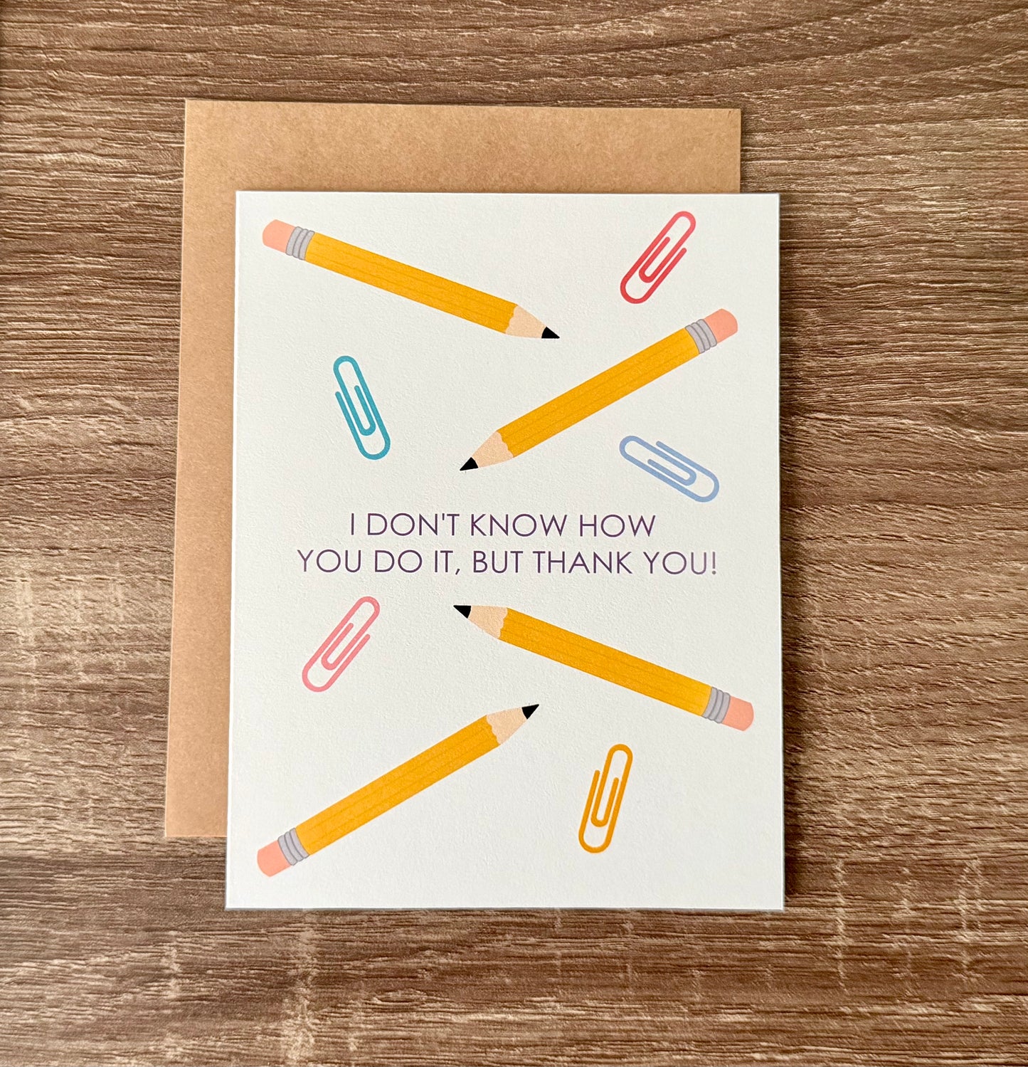 Pencil Teacher Appreciation Card