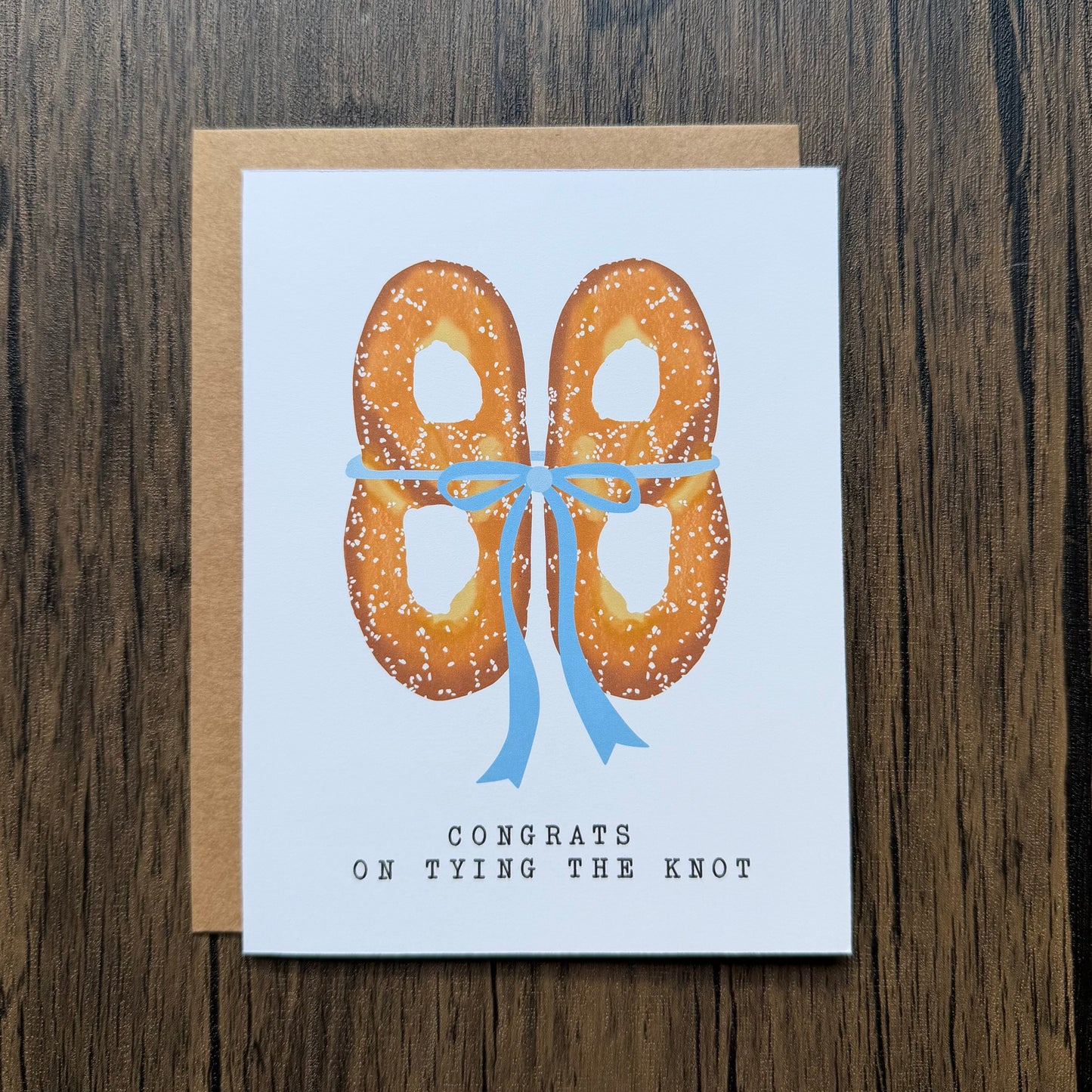 Congrats On Tying the Knot Philly Pretzel Wedding Card