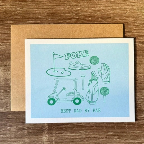 Golf Father's Day Card Best Dad By Par