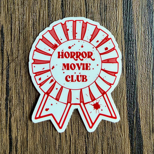 Horror Movie Club Ribbon Sticker