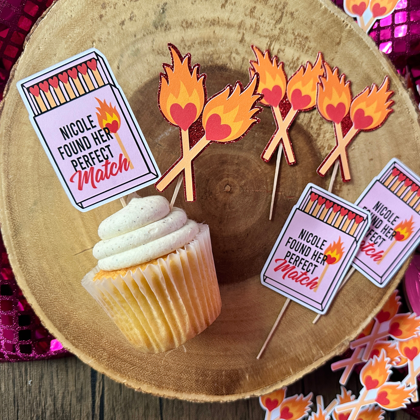 Perfect Match Cupcake Toppers