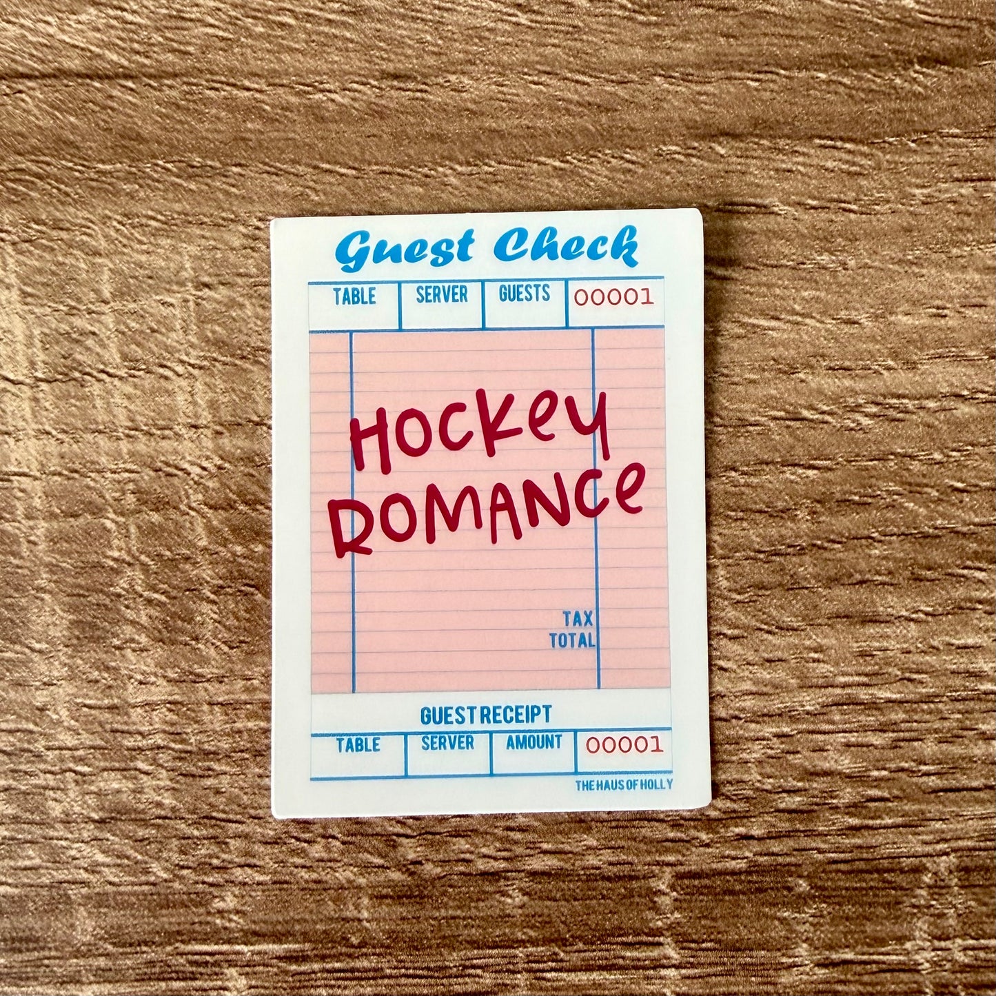 Hockey Romance Guest Check Stickers