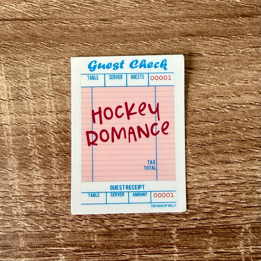 Hockey Romance Guest Check Stickers