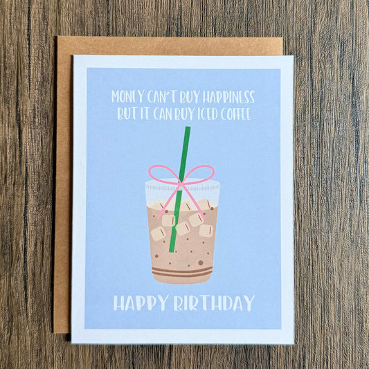 Iced Coffee Birthday Card