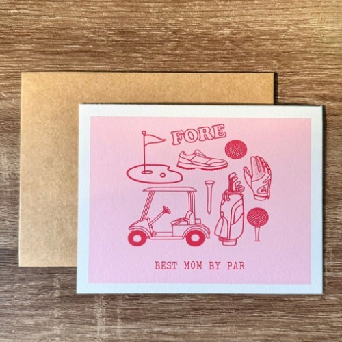 Golf Mother's Day Card Best Mom By Par