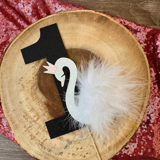 Swan Birthday Cake Topper