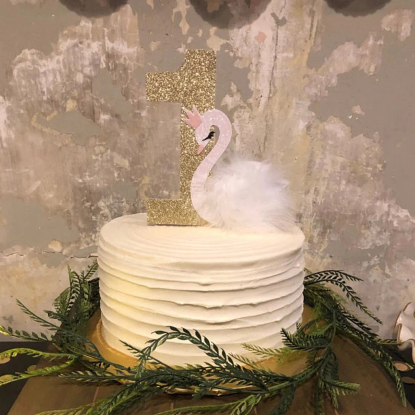 Swan Birthday Cake Topper