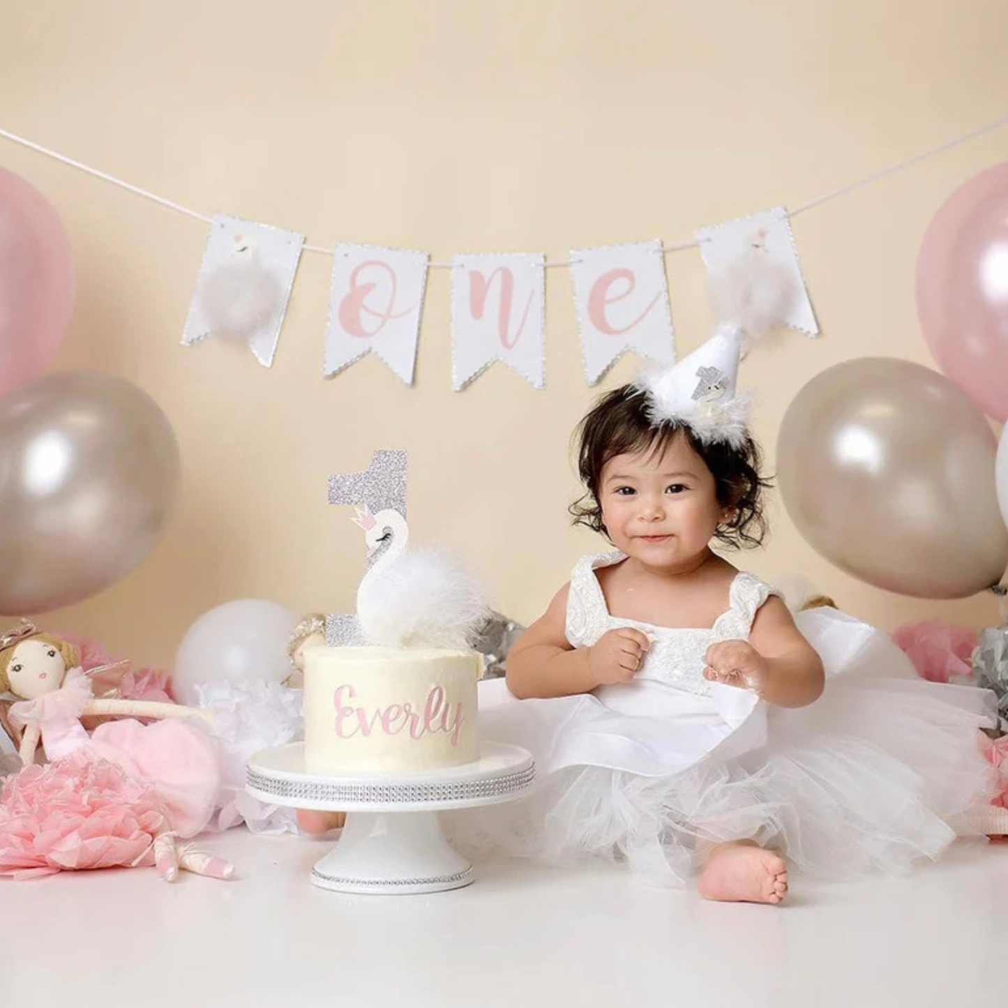 Swan Birthday Banner