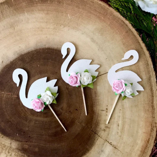 Swan Cupcake Toppers