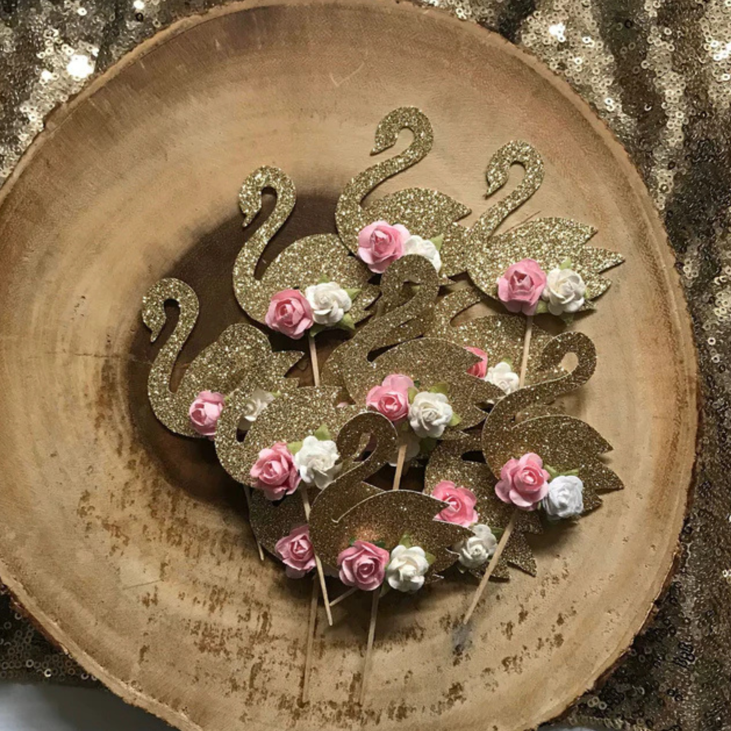 Swan Cupcake Toppers
