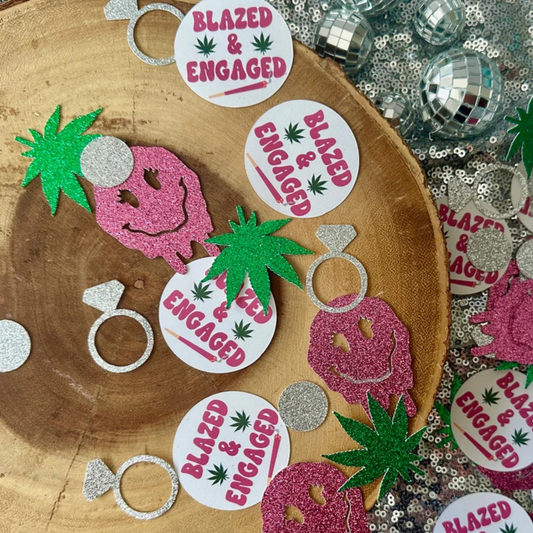 50 Pieces Blazed and Engaged Confetti
