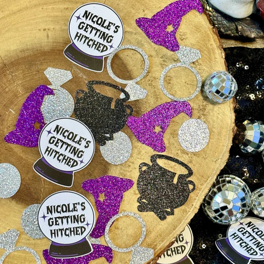 50 Pieces Witch Getting Hitched Confetti