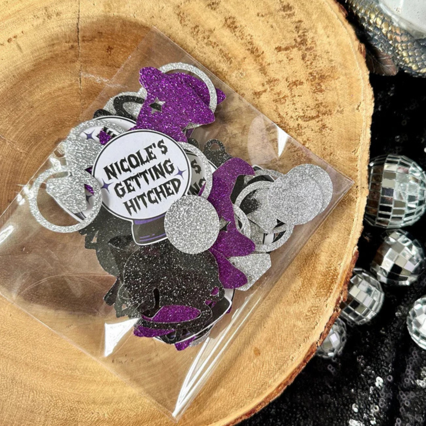 50 Pieces Witch Getting Hitched Confetti