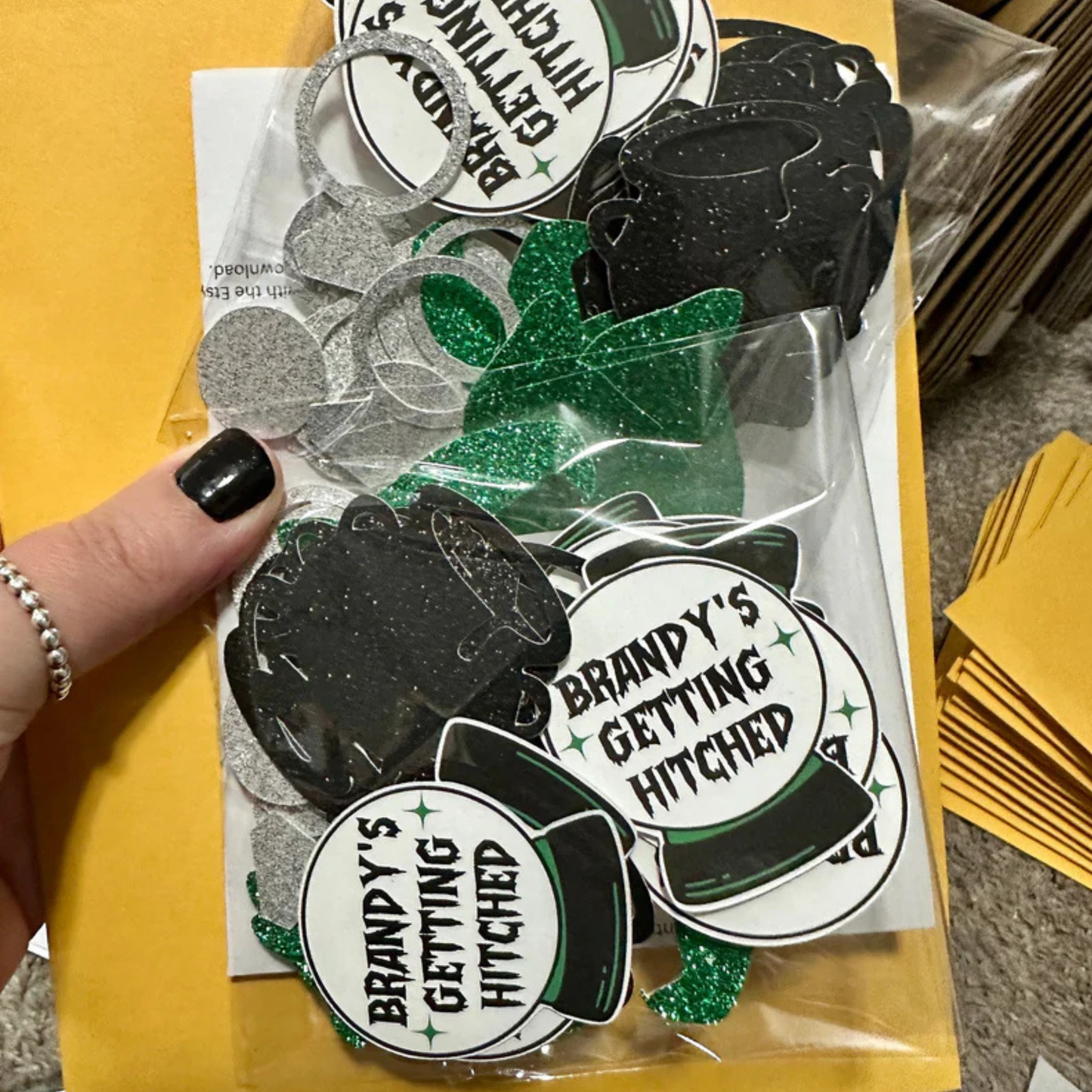 50 Pieces Witch Getting Hitched Confetti