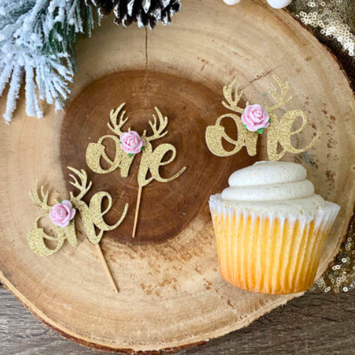 ONE CUPCAKE TOPPERS