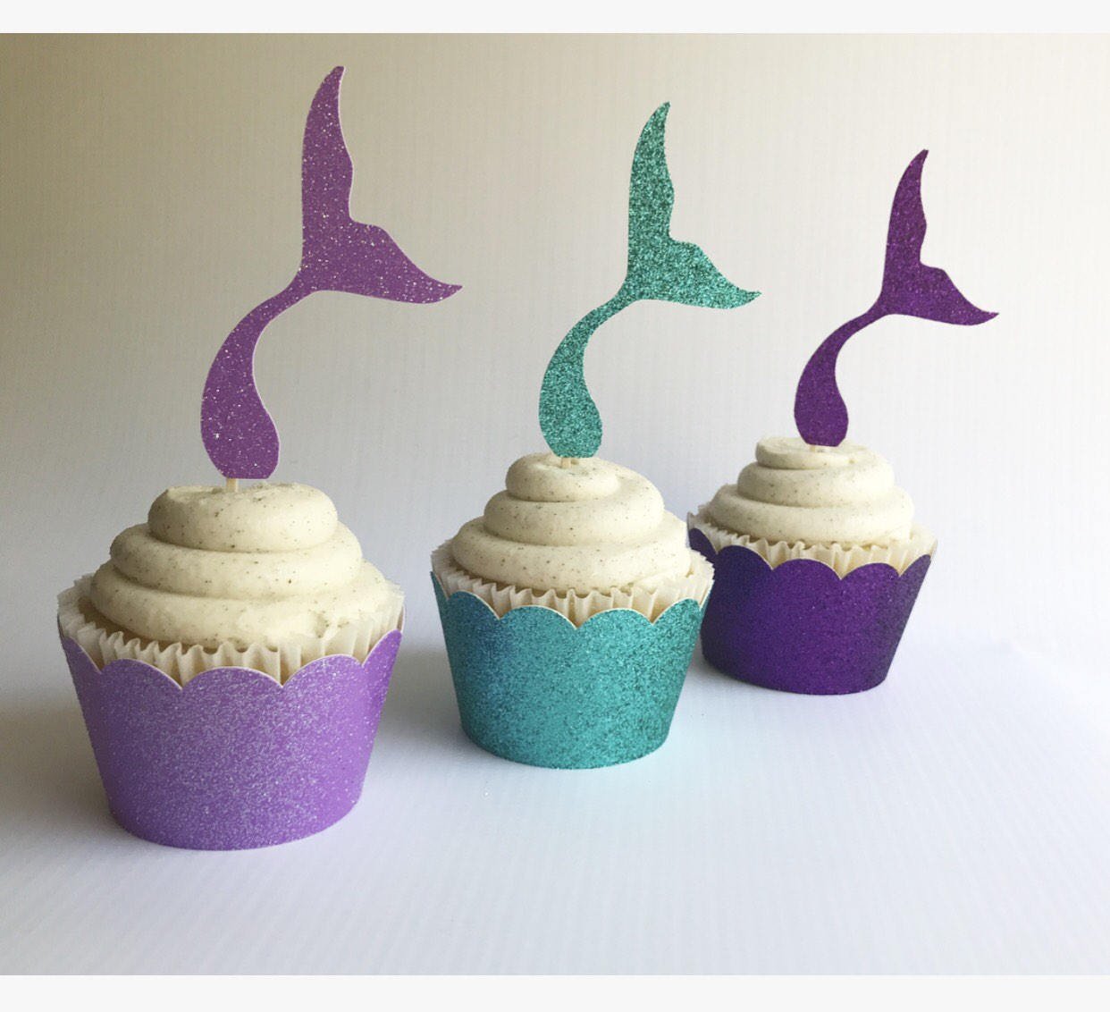 Mermaid Cupcake Toppers (Qty. 6)| Mermaid Party Decor| Mermaid Picks| Mermaid Party Theme| Mermaid Favors| Surfs Up Party Decor| Mermaid Dec