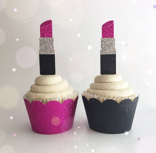 Lipstick Cupcake Toppers