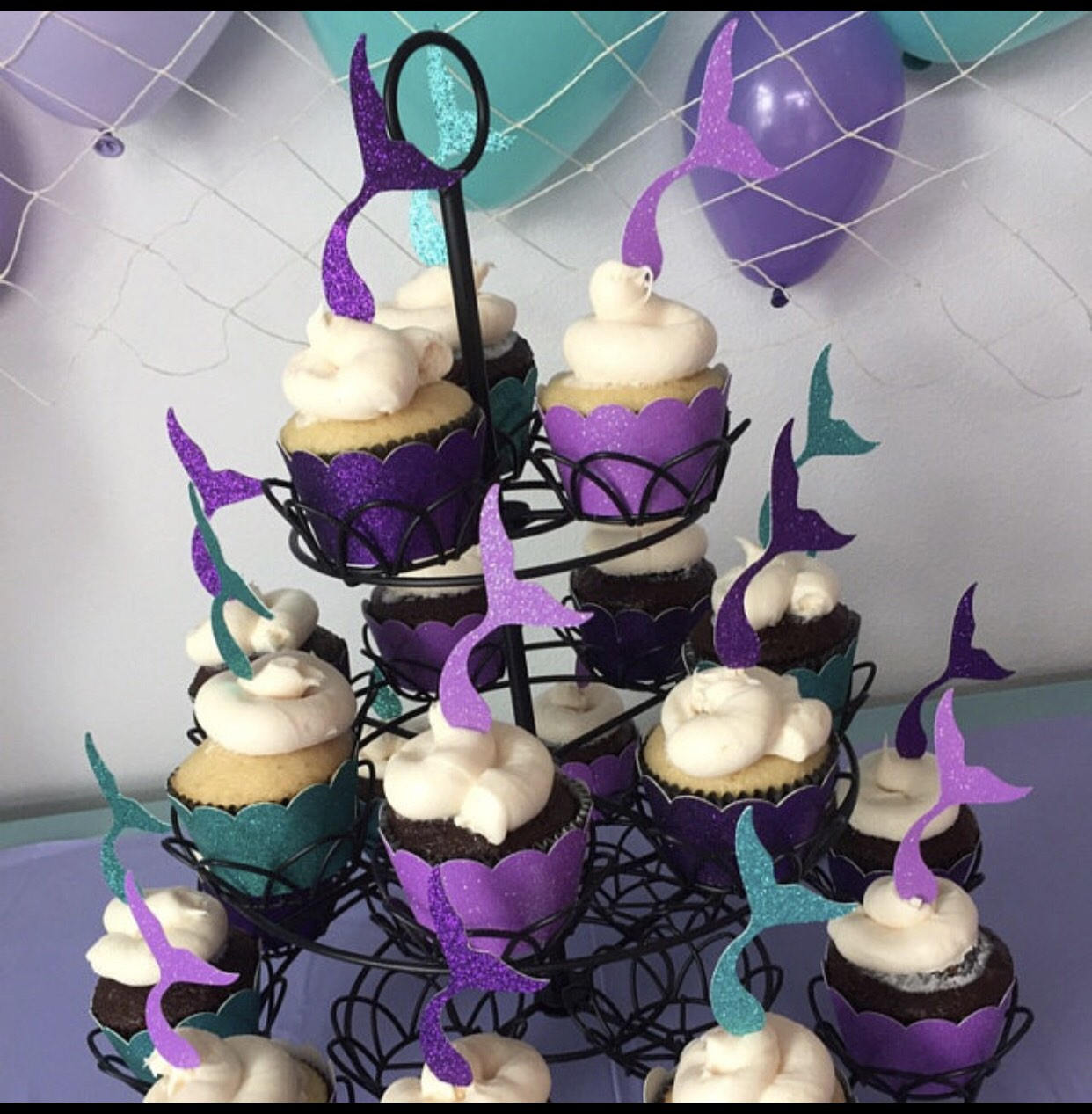Mermaid Cupcake Toppers (Qty. 6)| Mermaid Party Decor| Mermaid Picks| Mermaid Party Theme| Mermaid Favors| Surfs Up Party Decor| Mermaid Dec