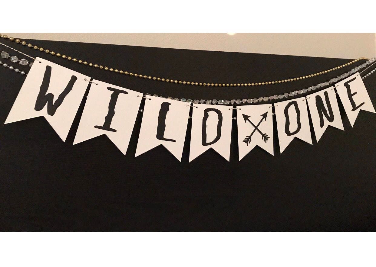 Wild One Banner (Qty. 1)| First Birthday Banner| Wild One Bunting| Wild One Garland| Wild One Party Decor