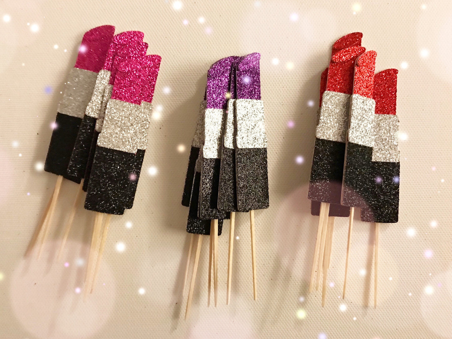 Lipstick Cupcake Toppers