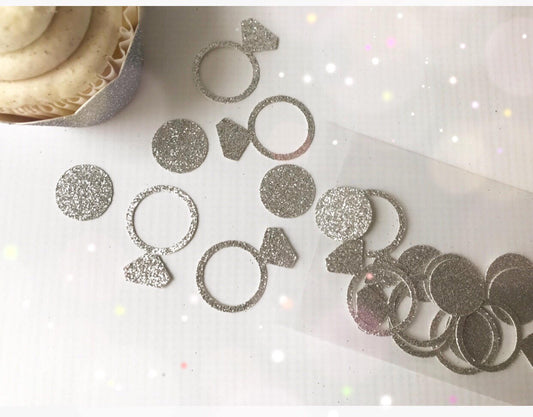 50 Piece Ring Confetti| Ring Party Decorl Bridal Shower Decorations| Bride to Be Decor| Engagement Ring Party Decor| Bachelorette Decor