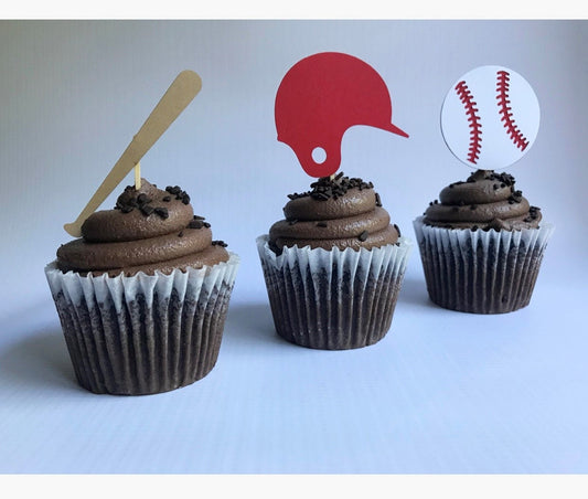 Baseball Cupcake Toppers