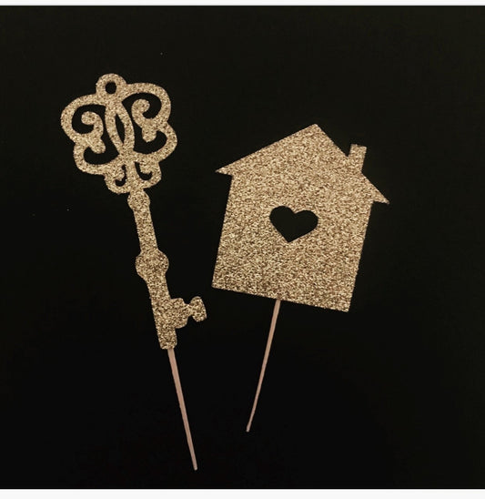 Home Sweet Home Cupcake Toppers (Qty. 6)| Housewarming Toppers| Housewarming Decor| New Home Toppers| New House Decor| Housewarming Gift