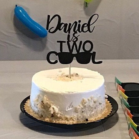 Personalized Two Cool Cake Topper