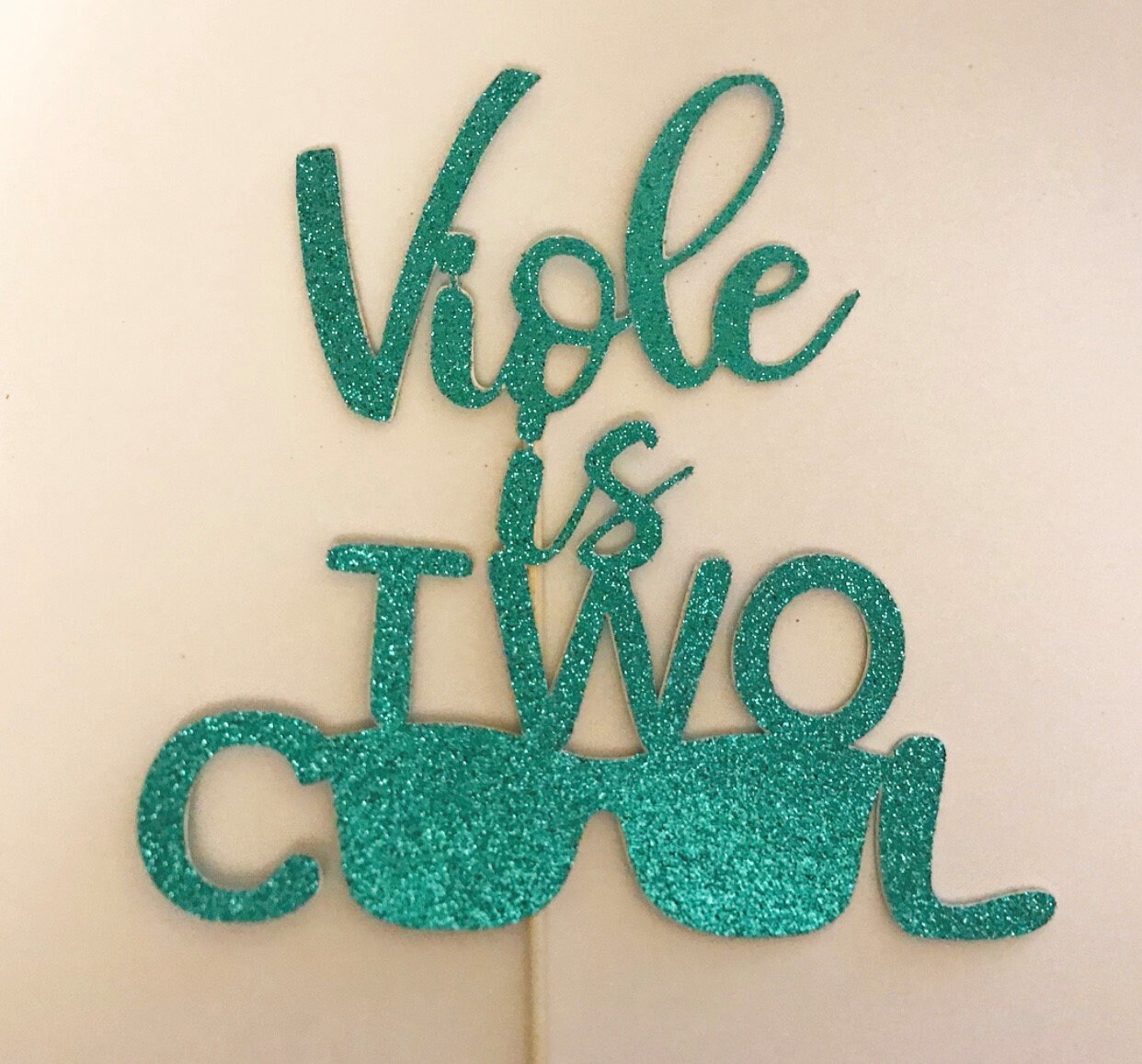 Personalized Two Cool Cake Topper