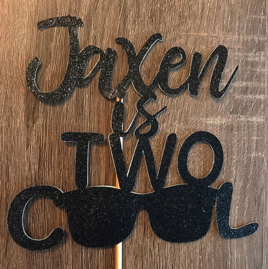 Personalized Two Cool Cake Topper