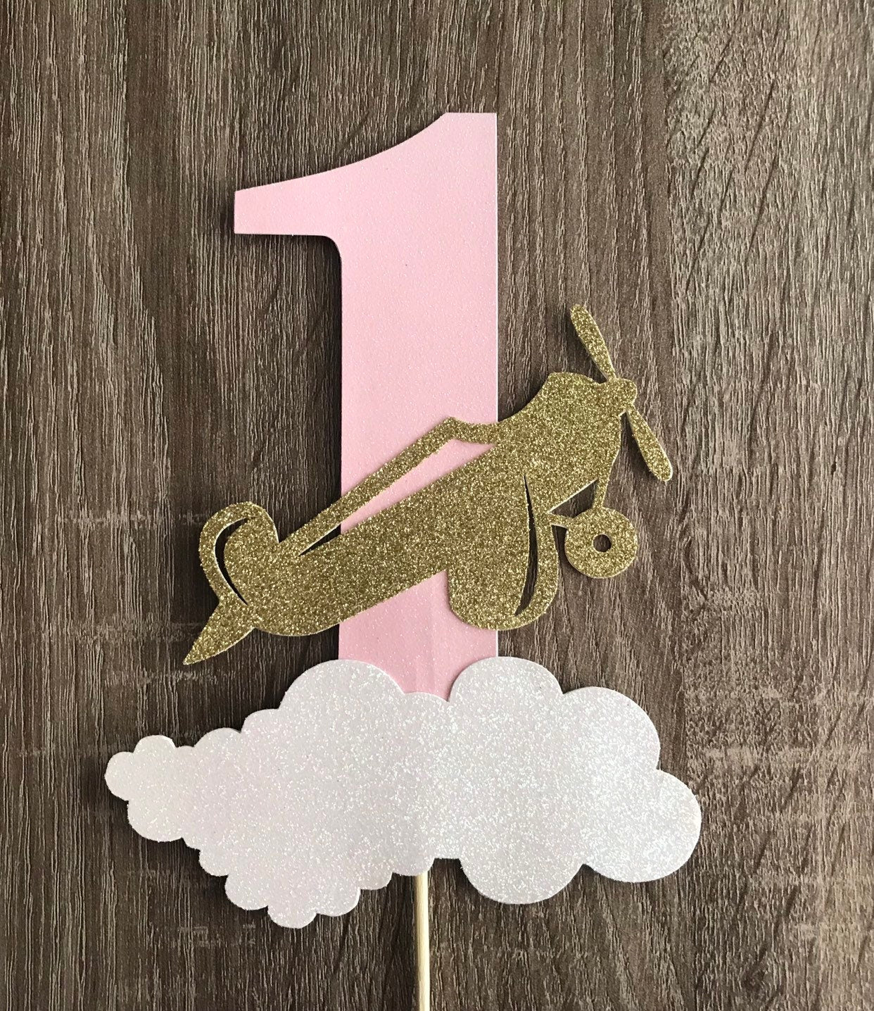 Airplane Cake Topper| Time Flies Cake Topper| Time Flies Party Decor| Airplane Party Decor| Airplane Birthday Decorations| Plane Cake Topper