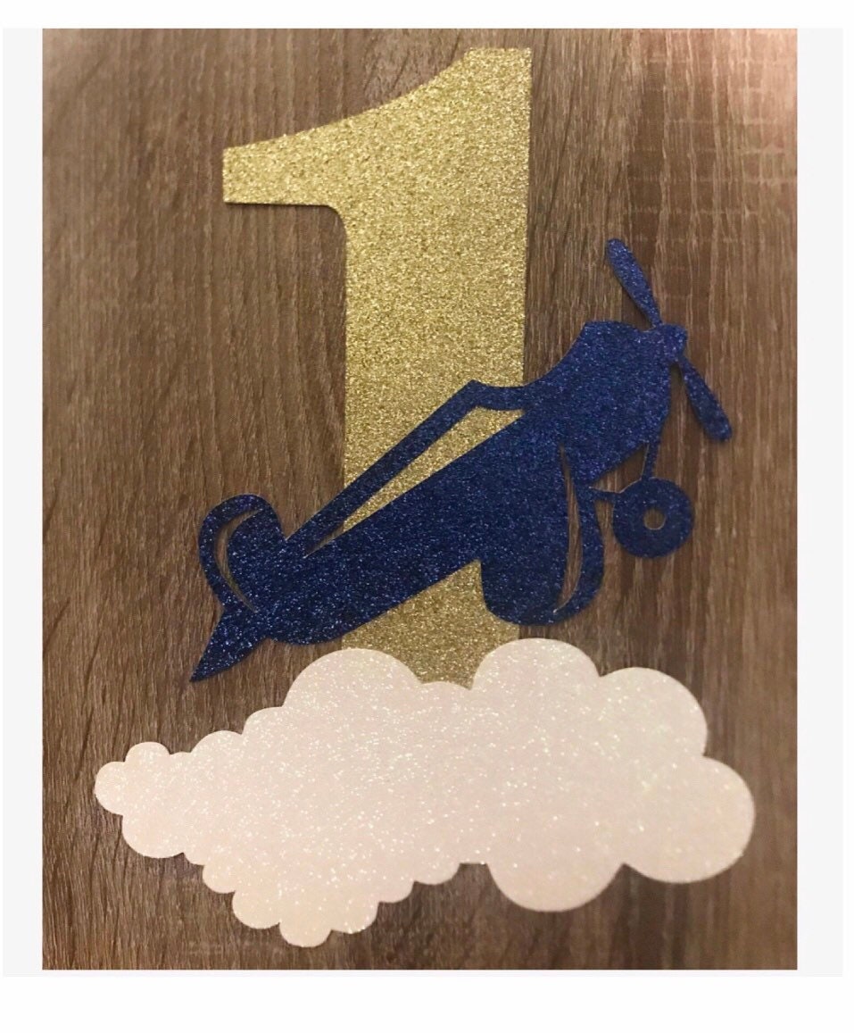 Airplane Cake Topper| Time Flies Cake Topper| Time Flies Party Decor| Airplane Party Decor| Airplane Birthday Decorations| Plane Cake Topper