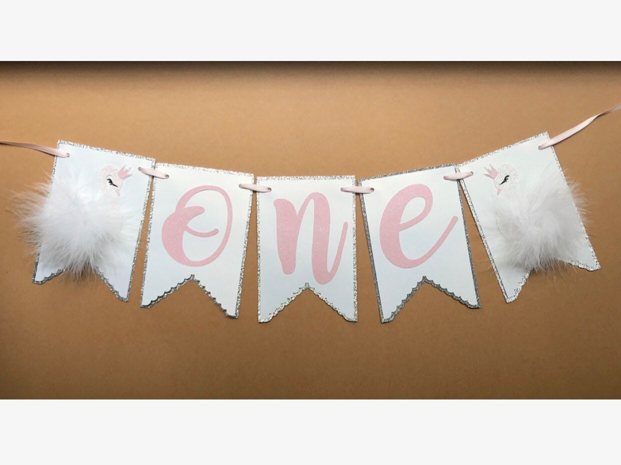 Swan Birthday Banner