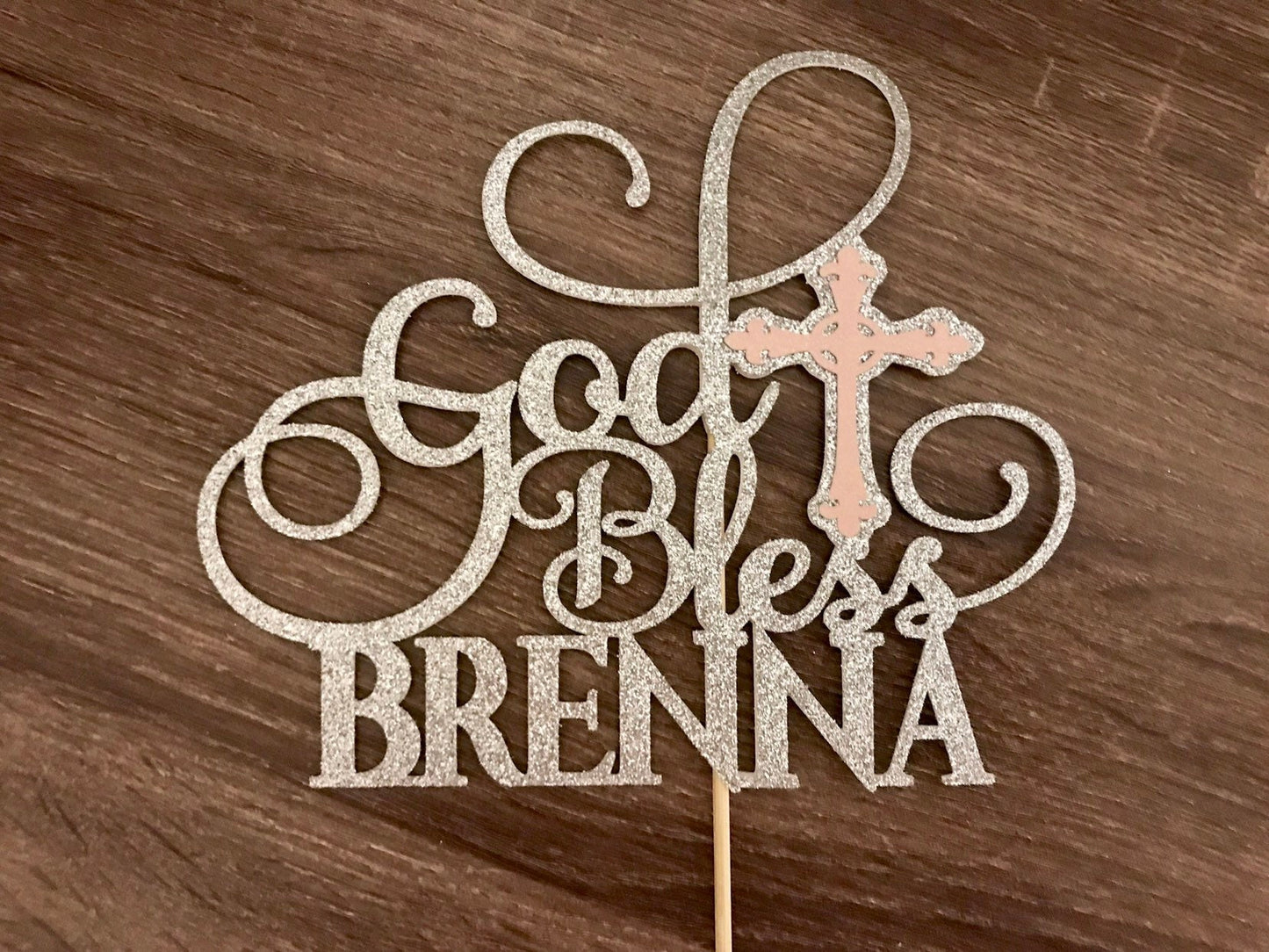Communion Cake Topper| Communion Party Decor| God Bless Cake Topper| God Bless Decorations| Baptism| Confirmation| Religious Toppers|
