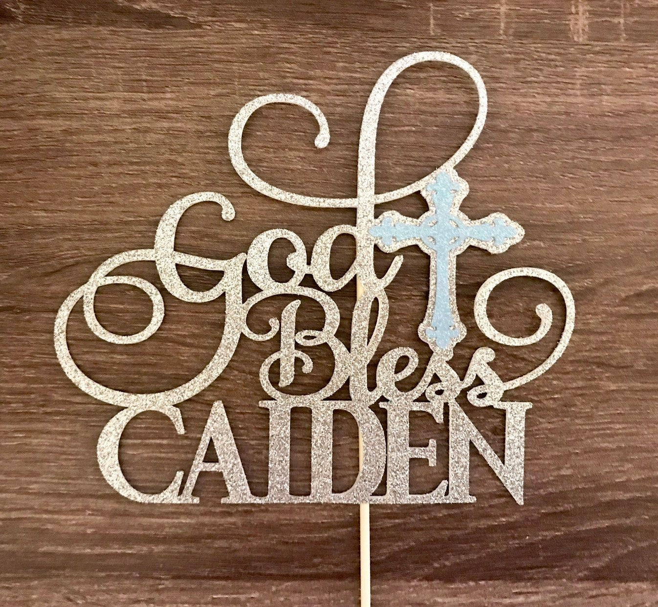 Communion Cake Topper| Communion Party Decor| God Bless Cake Topper| God Bless Decorations| Baptism| Confirmation| Religious Toppers|