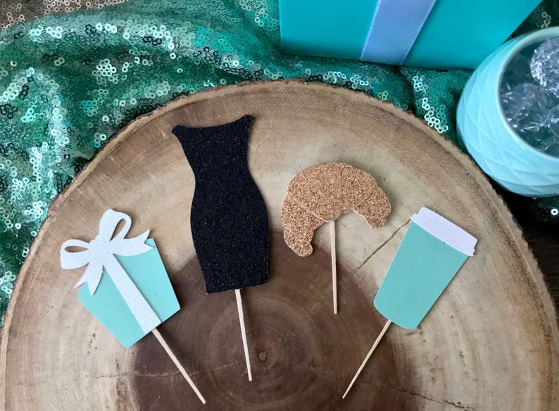 Box Cupcake Toppers (Qty. 6)| Bride & Co.| Baby and Co Party| Bride and Co Theme| Bridal Shower Decor| Baby Shower Picks| New York Theme